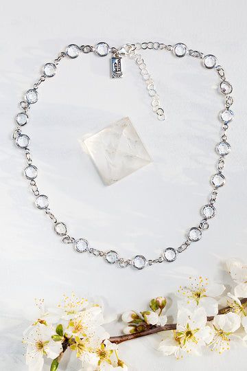 sterling silver circle choker